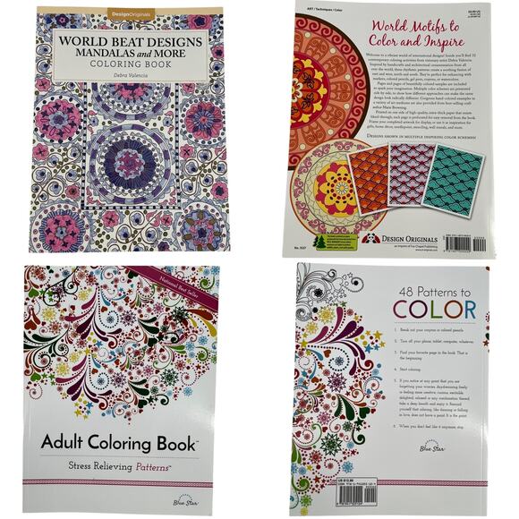 Stress-Relief Adult Coloring Book - Relax & Unwind: Intricate Mandalas Bundle 4 - Picture 16 of 16